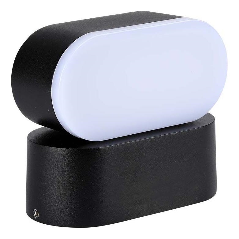 LED Ulkotila joustava seinävalaisin LED/5W/230V 3000K IP65 musta