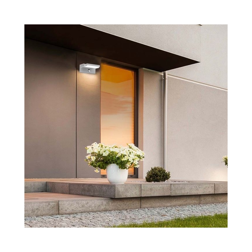 LED Ulkoseinävalaisin anturilla LED/17W/230V 4000K IP65 musta