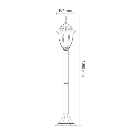 LED -ulkovalaisin FLORENCJA 1xE27/10W/230V IP43