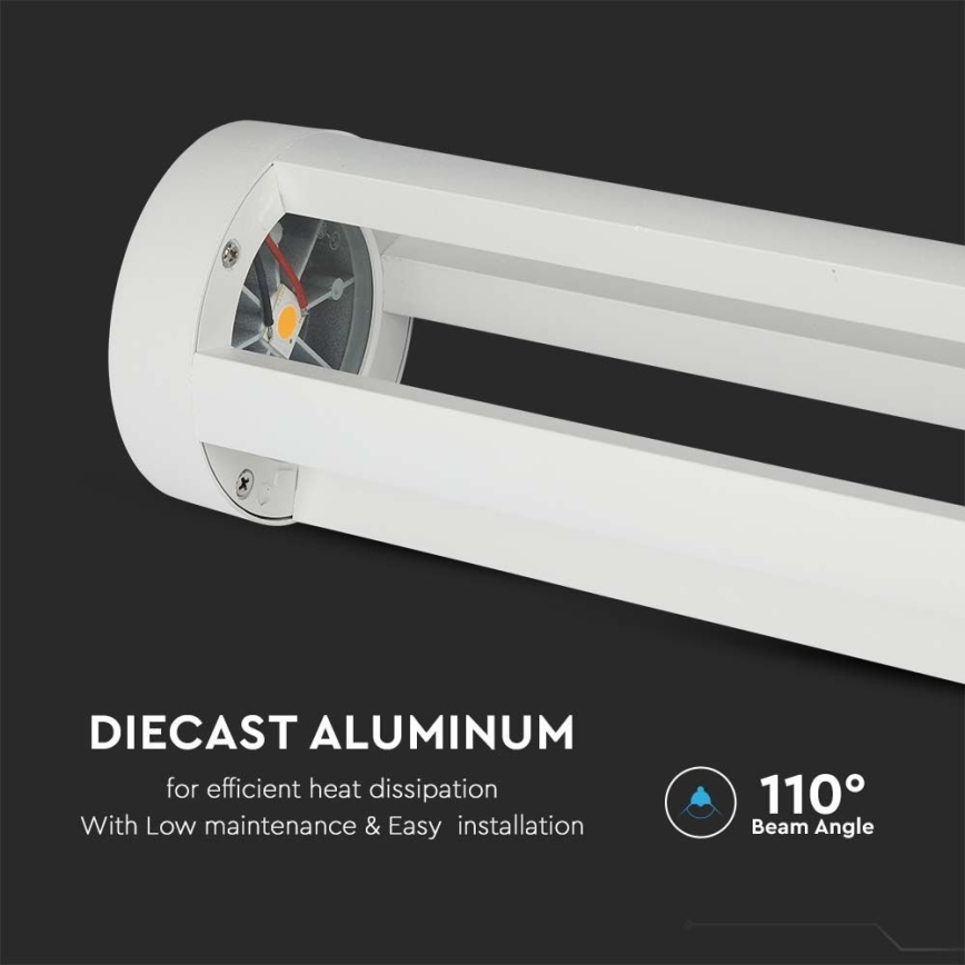 LED Ulkovalaisin LED/10W/230V 80cm 3000K IP65 valkoinen