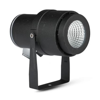 LED Ulkovalaisin LED/12W/230V 3000K musta IP65