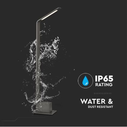 LED ulkovalaisin LED/6W/230V IP65 antrasiitti