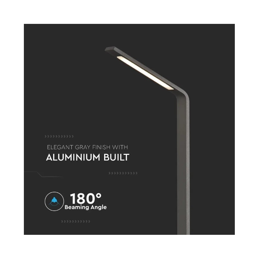 LED ulkovalaisin LED/6W/230V IP65 antrasiitti