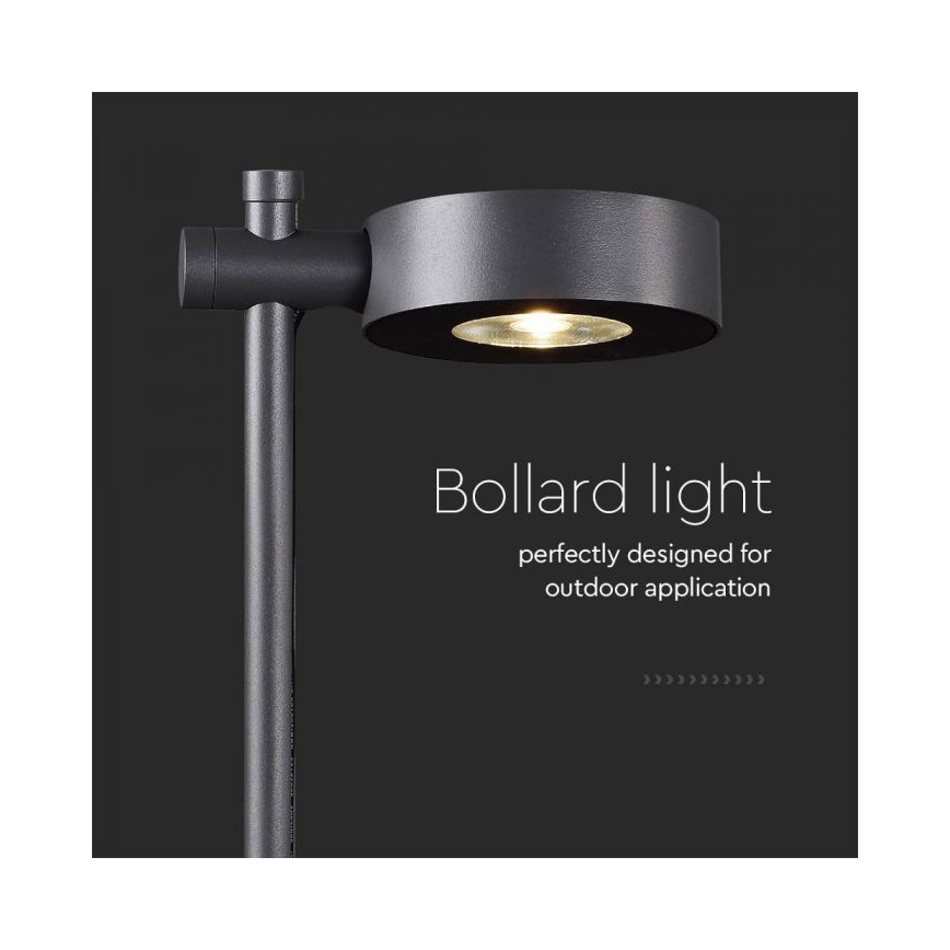 LED-ulkovalaisin LED/7W/230V 3000K IP65, musta, 102 cm