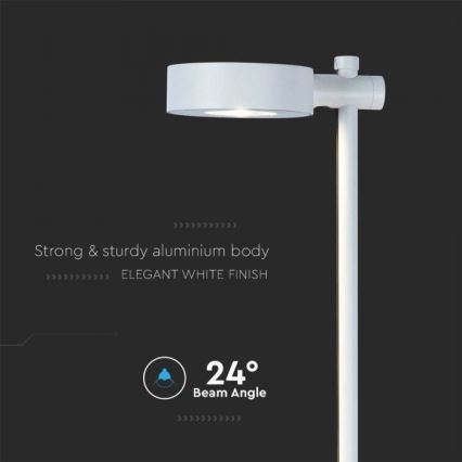 LED-ulkovalaisin LED/7W/230V 3000K IP65 valkoinen