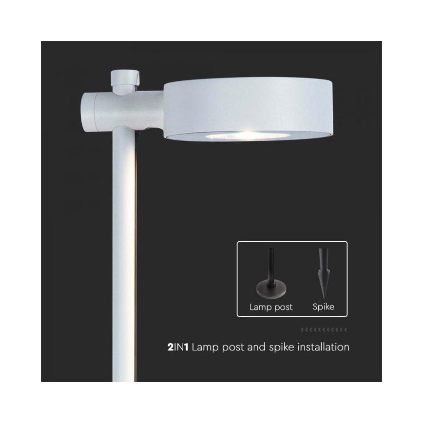 LED-ulkovalaisin LED/7W/230V 3000K IP65 valkoinen