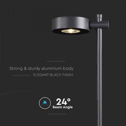 LED-ulkovalaisin LED/7W/230V 4000K IP65 musta