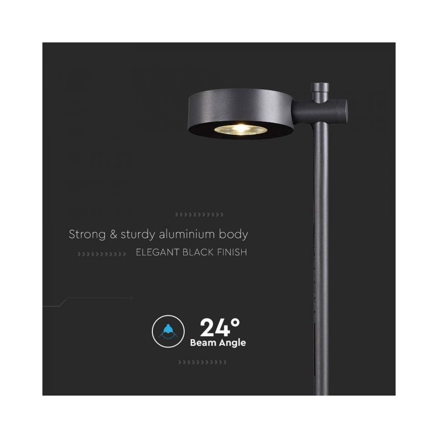 LED-ulkovalaisin LED/7W/230V 4000K IP65 musta