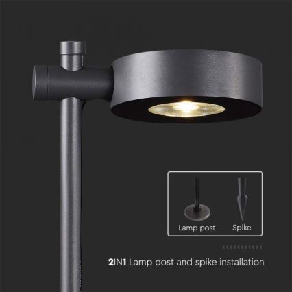 LED-ulkovalaisin LED/7W/230V 4000K IP65 musta