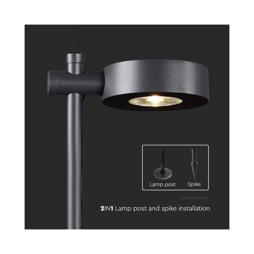 LED-ulkovalaisin LED/7W/230V 4000K IP65 musta