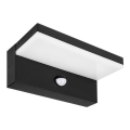 LED-ulkovalaisin liiketunnistimella HESTIO LED/9W/230V 4000K IP44 musta