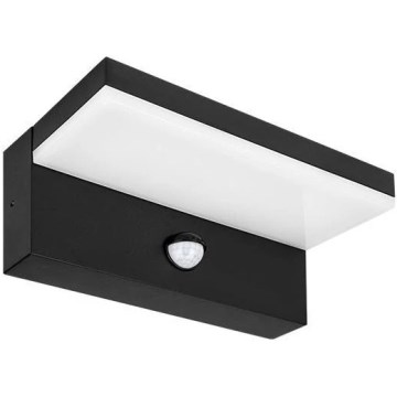 LED-ulkovalaisin liiketunnistimella HESTIO LED/9W/230V 4000K IP44 musta