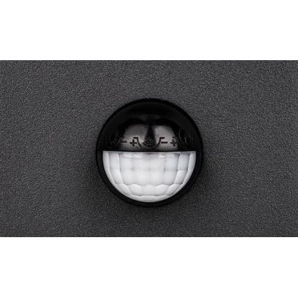 LED-ulkovalaisin liiketunnistimella LED/9W/230V 4000K IP44 musta