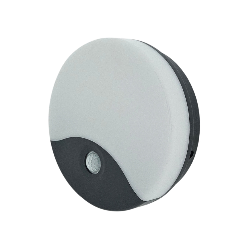 LED-ulkovalaisin seinäasennukseen liiketunnistimella, 18 W, 230 V, IP44, valkoinen