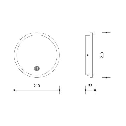 LED ulkoseinävalaisin liiketunnistimella ja hämäräkytkimellä LED/15W/230V IP65 valkoinen