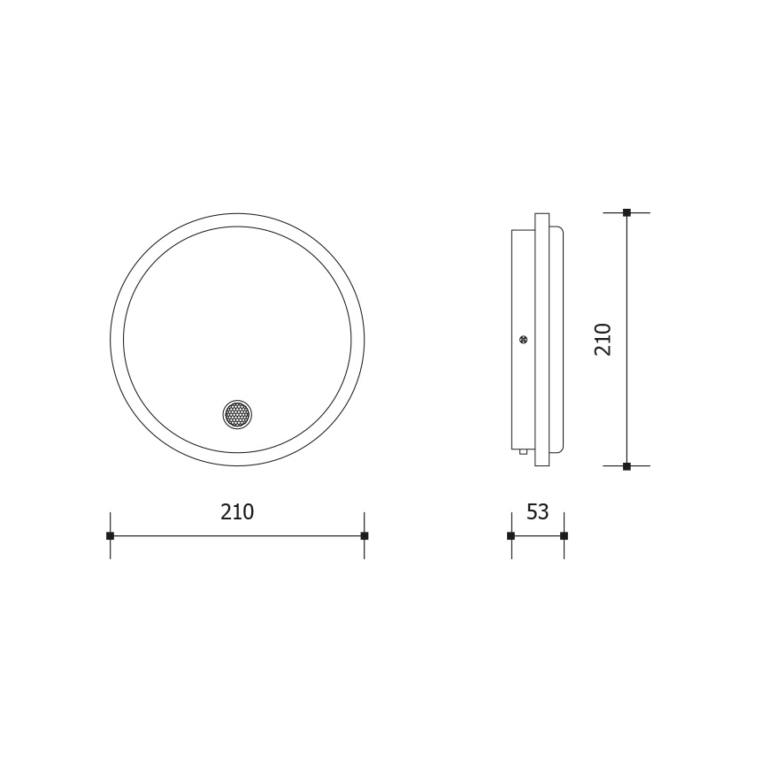 LED ulkoseinävalaisin liiketunnistimella ja hämäräkytkimellä LED/15W/230V IP65 valkoinen