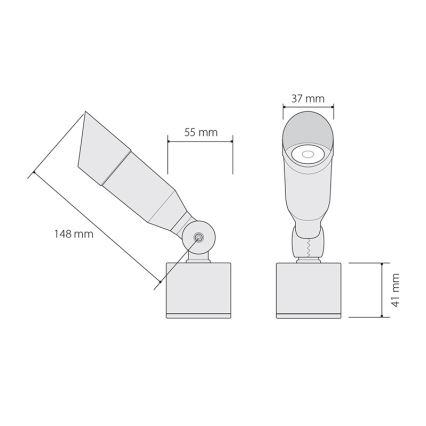 LED-ulkovalaistus OKO 1xLED/1W/350mA IP54
