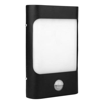LED Ulkovalo anturilla CORDOBA LED/9W/230V IP44 musta