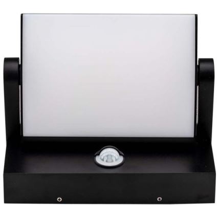LED Ulkovalo anturilla LED/17W/230V 3000K IP65 musta