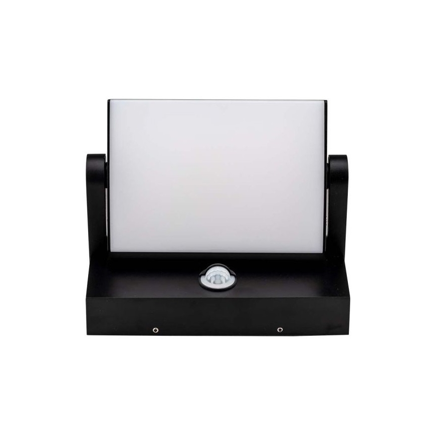 LED Ulkovalo anturilla LED/17W/230V 3000K IP65 musta
