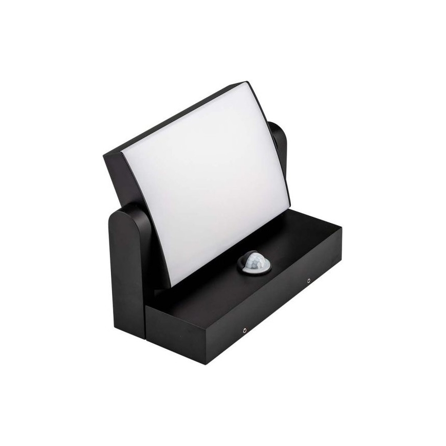 LED Ulkovalo anturilla LED/17W/230V 4000K IP65 musta
