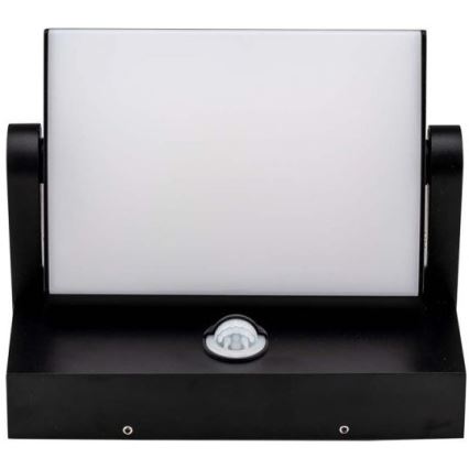 LED Ulkovalo anturilla LED/17W/230V 4000K IP65 musta