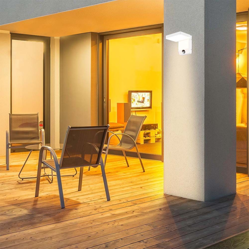 LED ulkoseinävalo anturilla LED/17W/230V IP65 4000K valkoinen