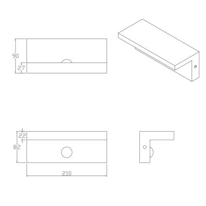 LED Ulkovalo anturilla TESA LED/10W/230V IP54 musta