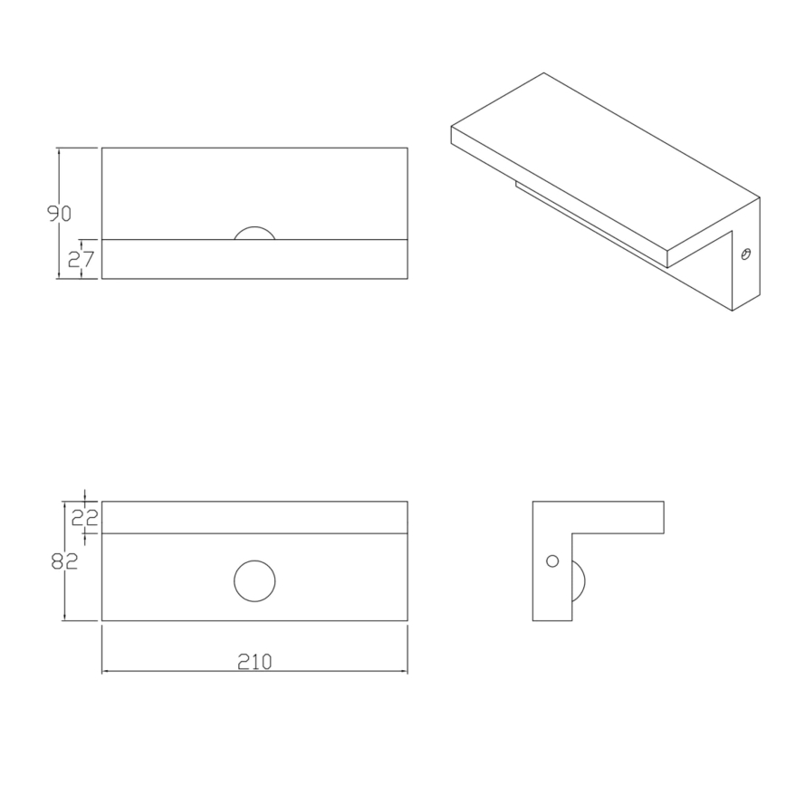 LED Ulkovalo anturilla TESA LED/10W/230V IP54 musta