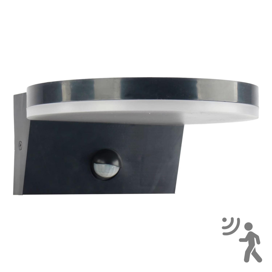 LED Ulkovalo anturilla TESA LED/10W/230V IP54 musta