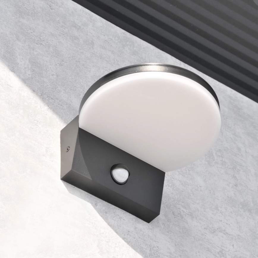 LED Ulkovalo anturilla TESA LED/10W/230V IP54 musta