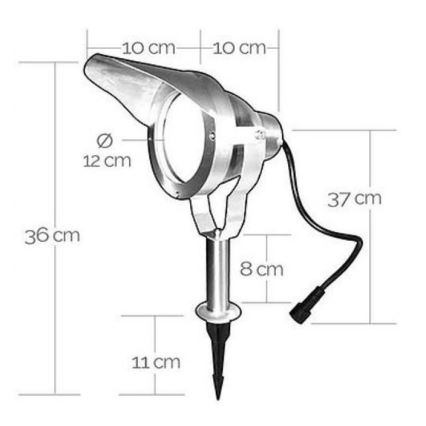 LED-ulkovalo EASY CONNECT 1xGU10/10W/230V IP67 mattakromi
