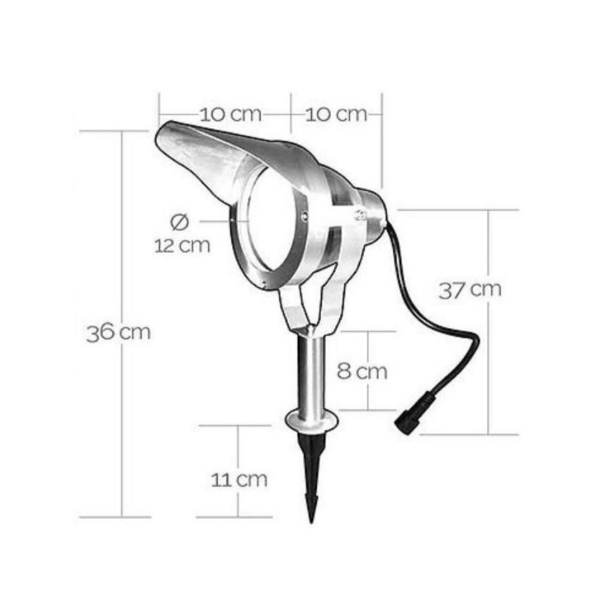 LED-ulkovalo EASY CONNECT 1xGU10/10W/230V IP67 mattakromi