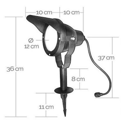 LED-ulkovalo EASY CONNECT 1xGU10/10W/230V IP67 musta