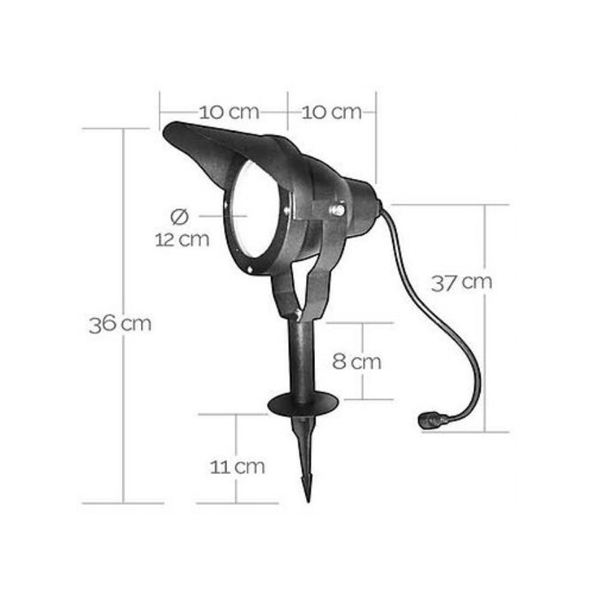 LED-ulkovalo EASY CONNECT 1xGU10/10W/230V IP67 musta