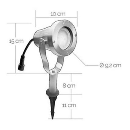 LED-ulkovalo EASY CONNECT 1xGU10/4W/230V IP67 mattakromi
