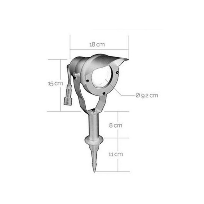 LED-ulkovalo EASY CONNECT 1xGU10/6,5W/230V IP67 mattakromi