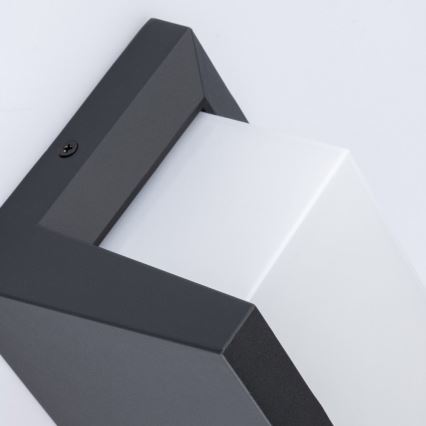 LED-ulkoseinävalaisin kanssa polttimo hämäräanturilla NEELY 1xE27/9W/230V IP54 antrasiitti