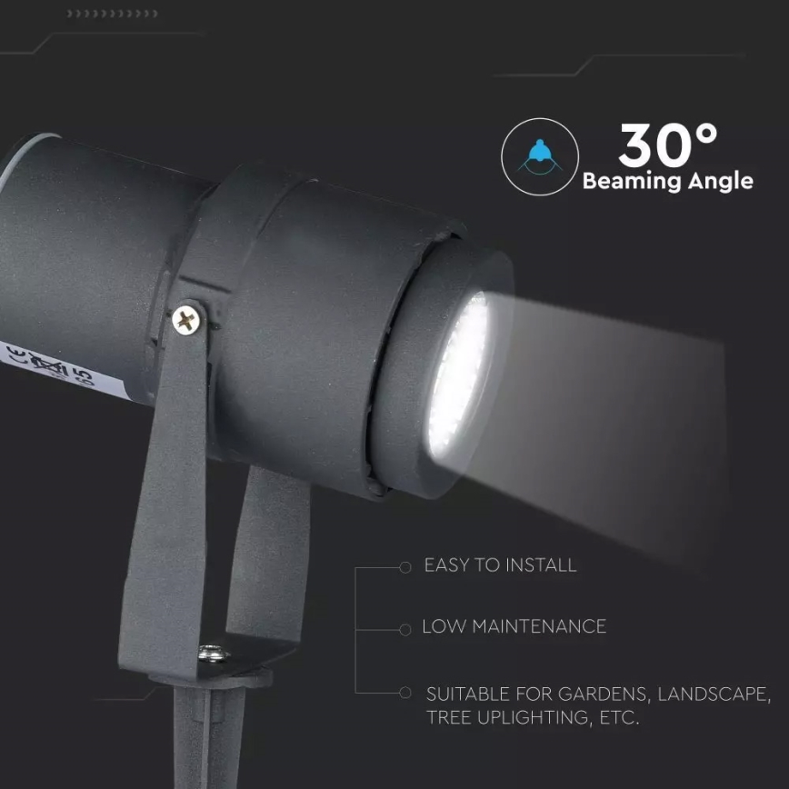 LED-ulkovalo LED/12W/100-240V IP65 harmaa - vihreä valo