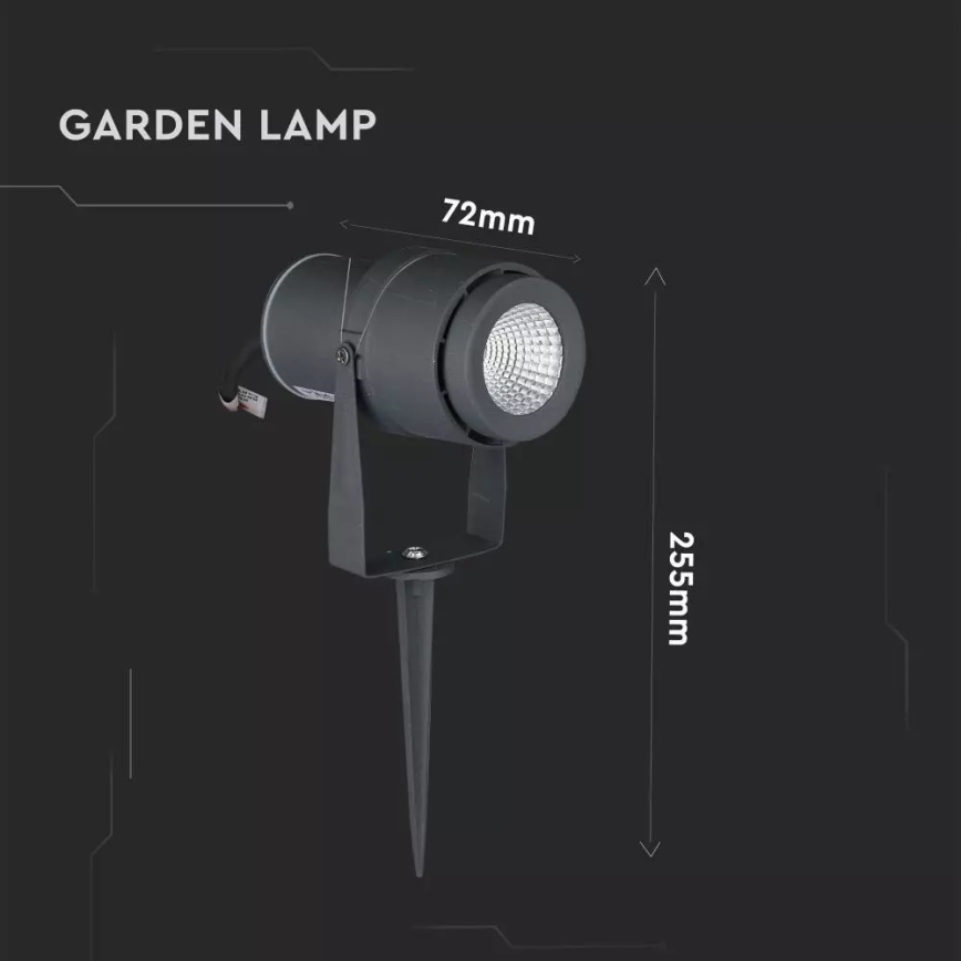 LED-ulkovalo LED/12W/100-240V IP65 harmaa - vihreä valo