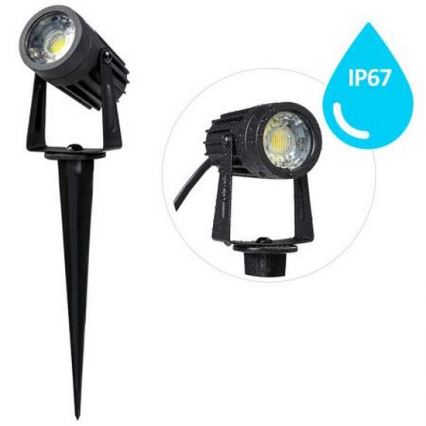 LED-ulkovalo LED/3W/230V 4000K IP67 musta