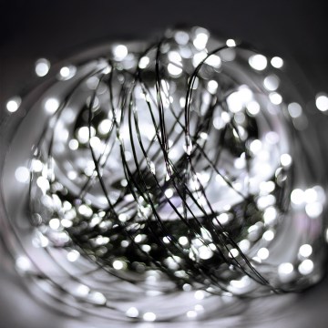 LED-ulkovaloketju 1500xLED/230V, 8 toimintoa, 153 m, IP44, kylmänvalkoinen + kaukosäädin