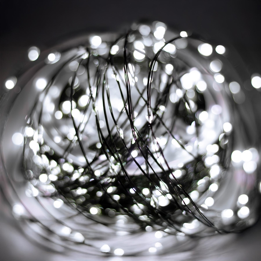 LED-ulkovaloketju 1500xLED/230V, 8 toimintoa, 153 m, IP44, kylmänvalkoinen + kaukosäädin