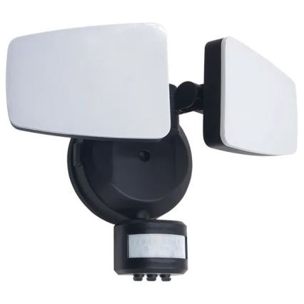 LED-ulkovalonheitin anturilla LED/24W/230V 3000/4000/6000K IP54 musta