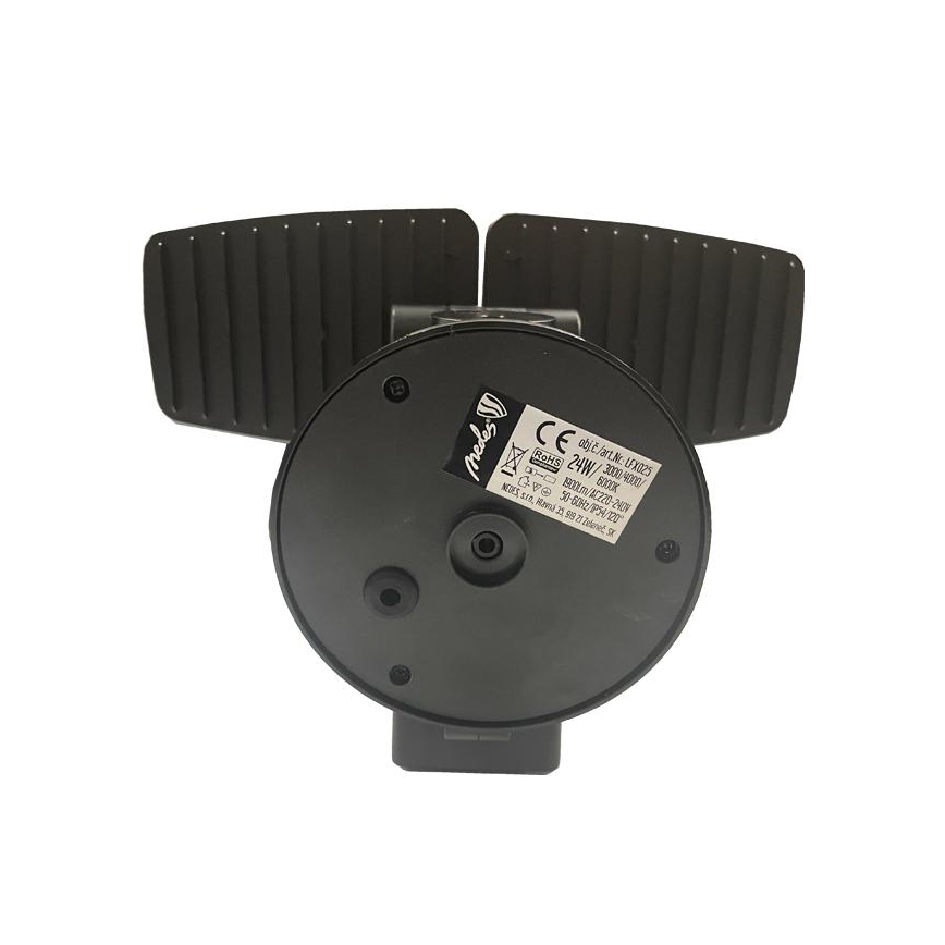LED-ulkovalonheitin anturilla LED/24W/230V 3000/4000/6000K IP54 musta