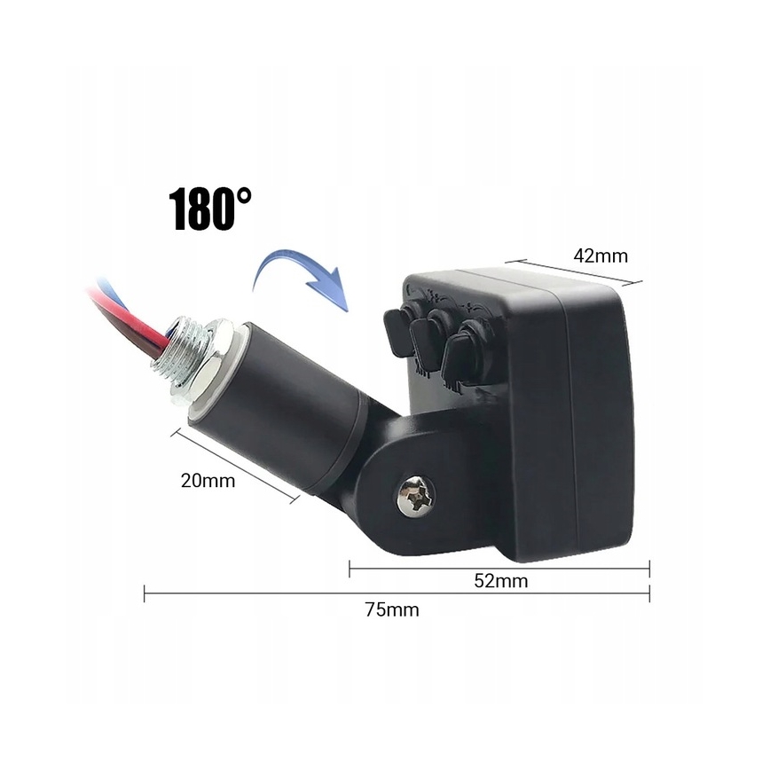 LED-ulkovalonheitin anturilla LED/30W/230V 4000K IP65 musta