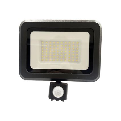 LED-ulkovalonheitin anturilla LED/50W/230V 4000K IP44 musta
