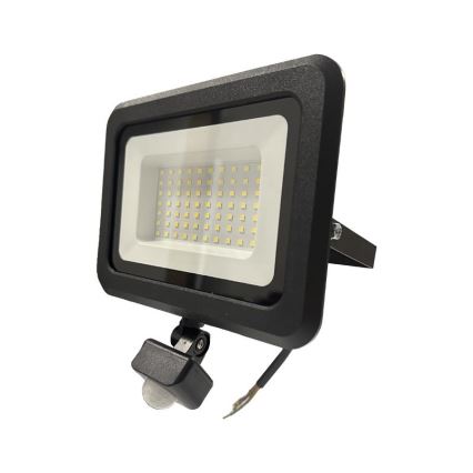 LED-ulkovalonheitin anturilla LED/50W/230V 4000K IP44 musta