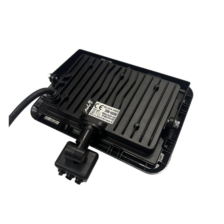 LED-ulkovalonheitin anturilla LED/50W/230V 4000K IP44 musta
