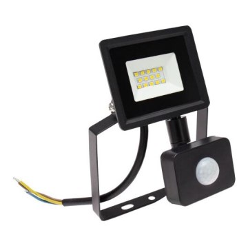 LED-ulkovalonheitin anturilla NOCTIS LUX 3 LED/10W/230V 4000K IP44 musta
